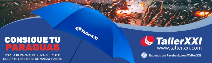 CONSIGUE PARAGUAS DE TALLERXXI POR TU REPARACIÓN DE MÁS DE 150€